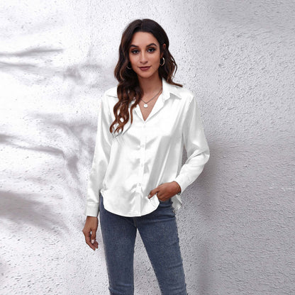 Satin Long-Sleeve Shirt