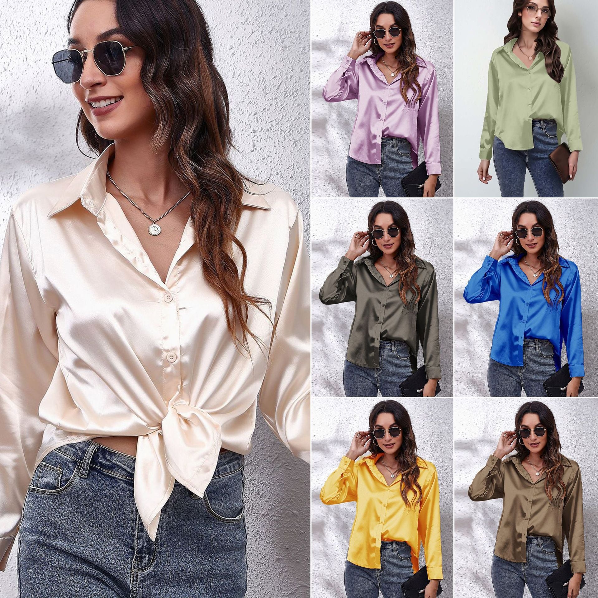 Satin Long-Sleeve Shirt