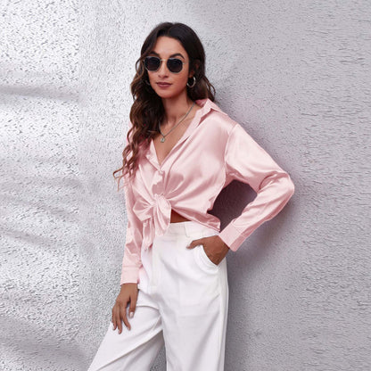 Satin Long-Sleeve Shirt