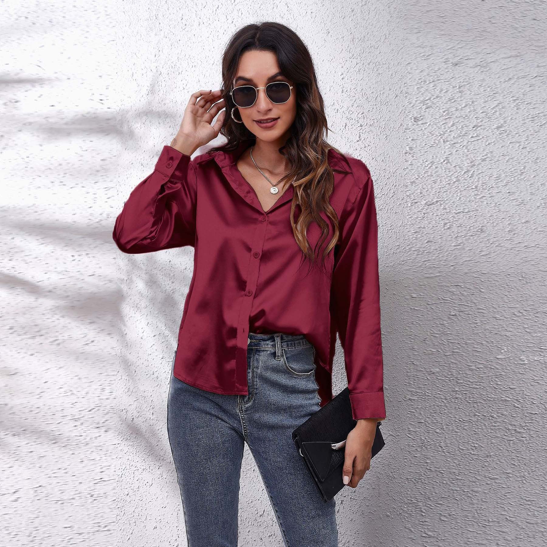 Satin Long-Sleeve Shirt