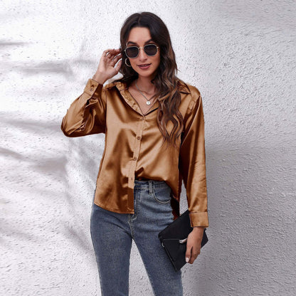 Satin Long-Sleeve Shirt