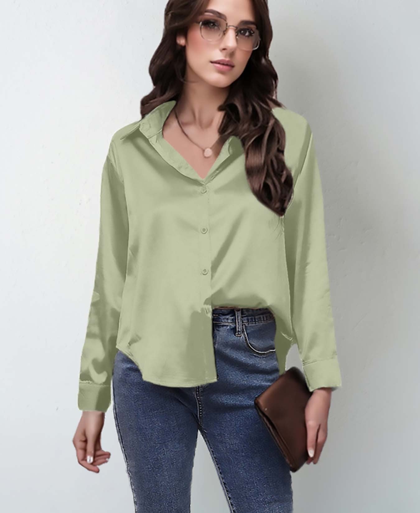 Satin Long-Sleeve Shirt