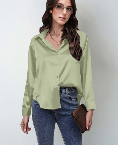 Satin Long-Sleeve Shirt