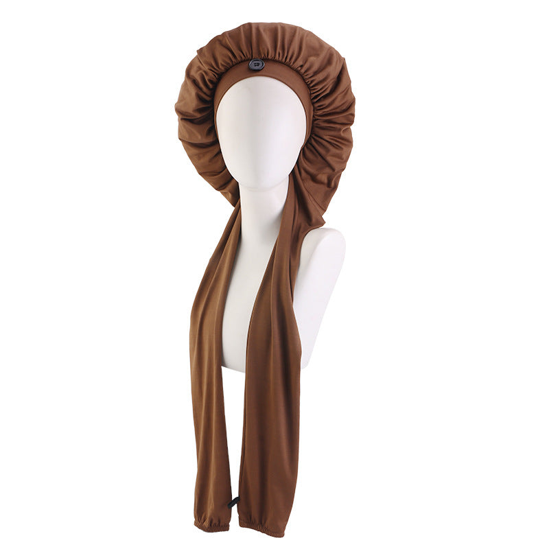 Satin Long Tube Sleep Cap