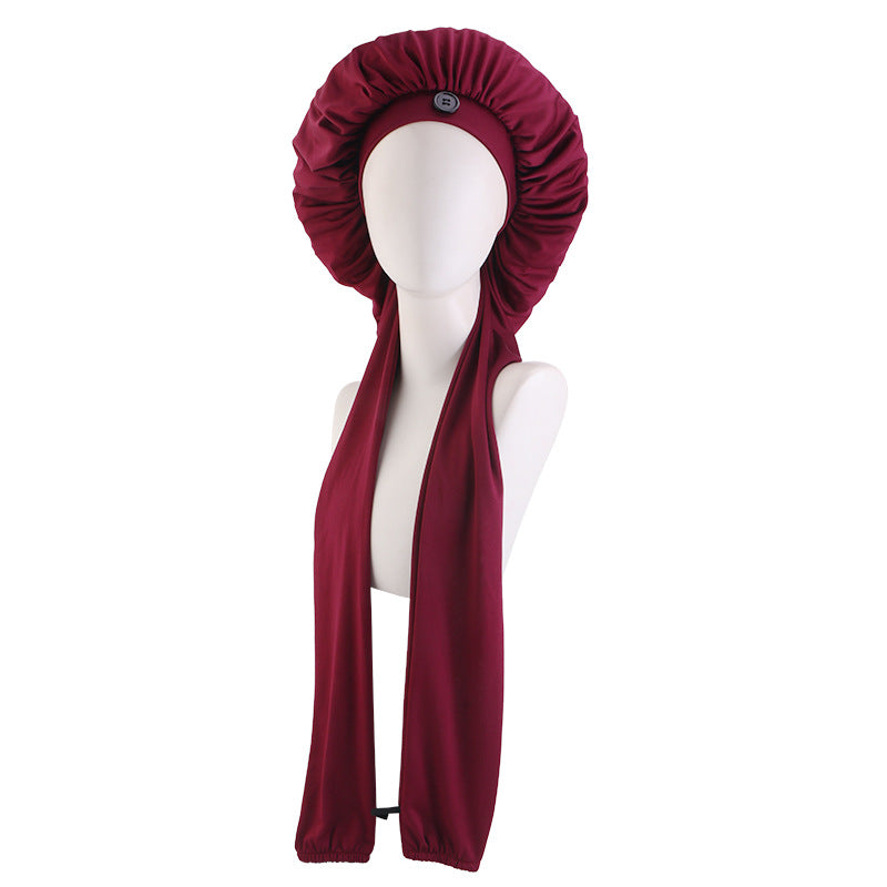 Satin Long Tube Sleep Cap