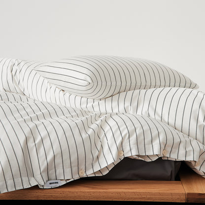 Satin Striped Cotton Bedding Set