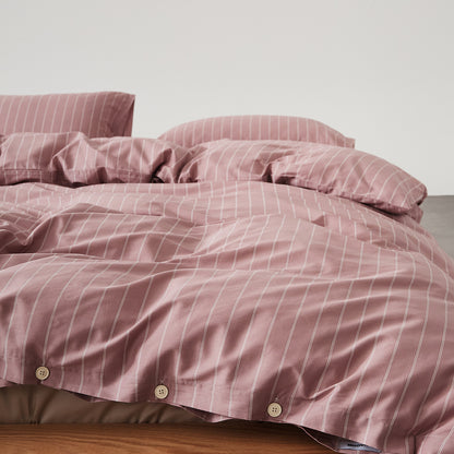 Satin Striped Cotton Bedding Set