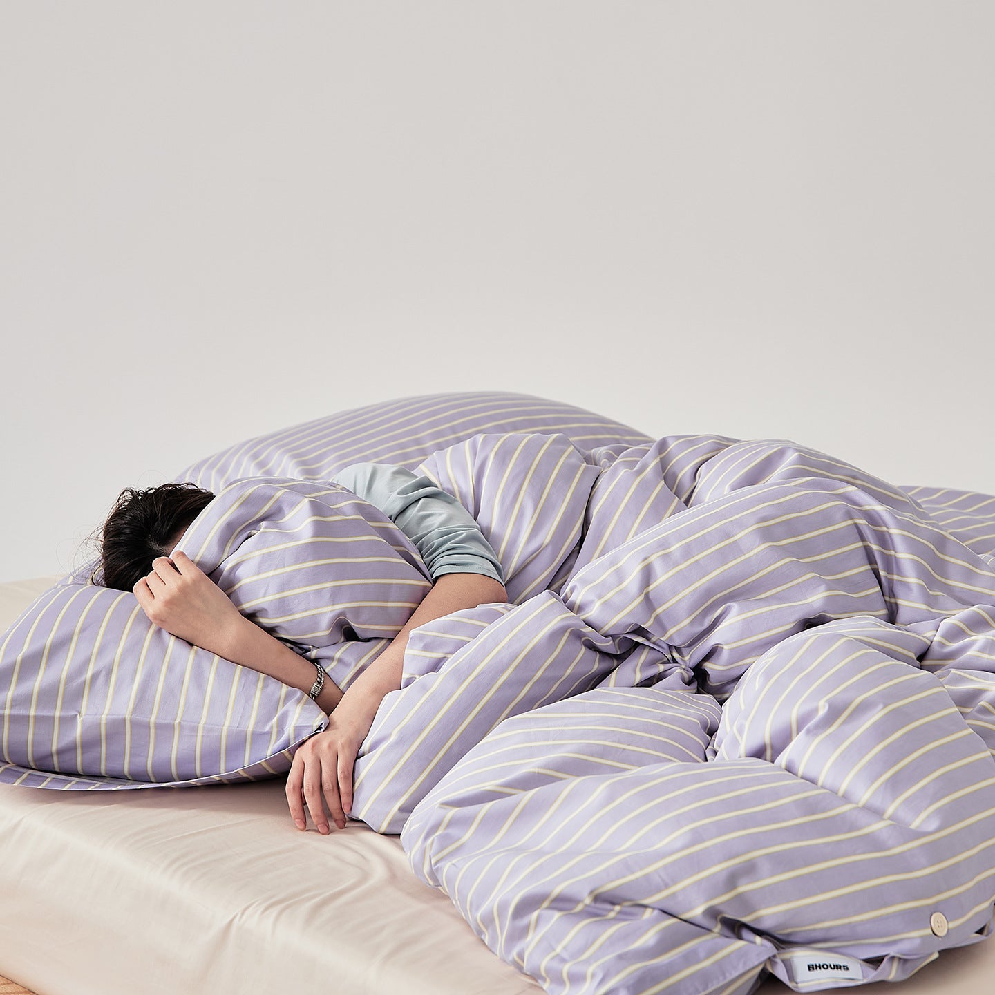 Satin Striped Cotton Bedding Set