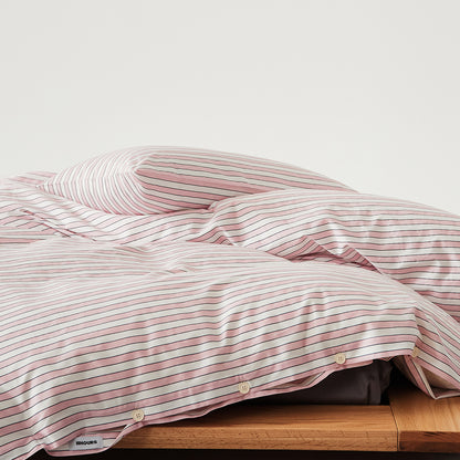 Satin Striped Cotton Bedding Set