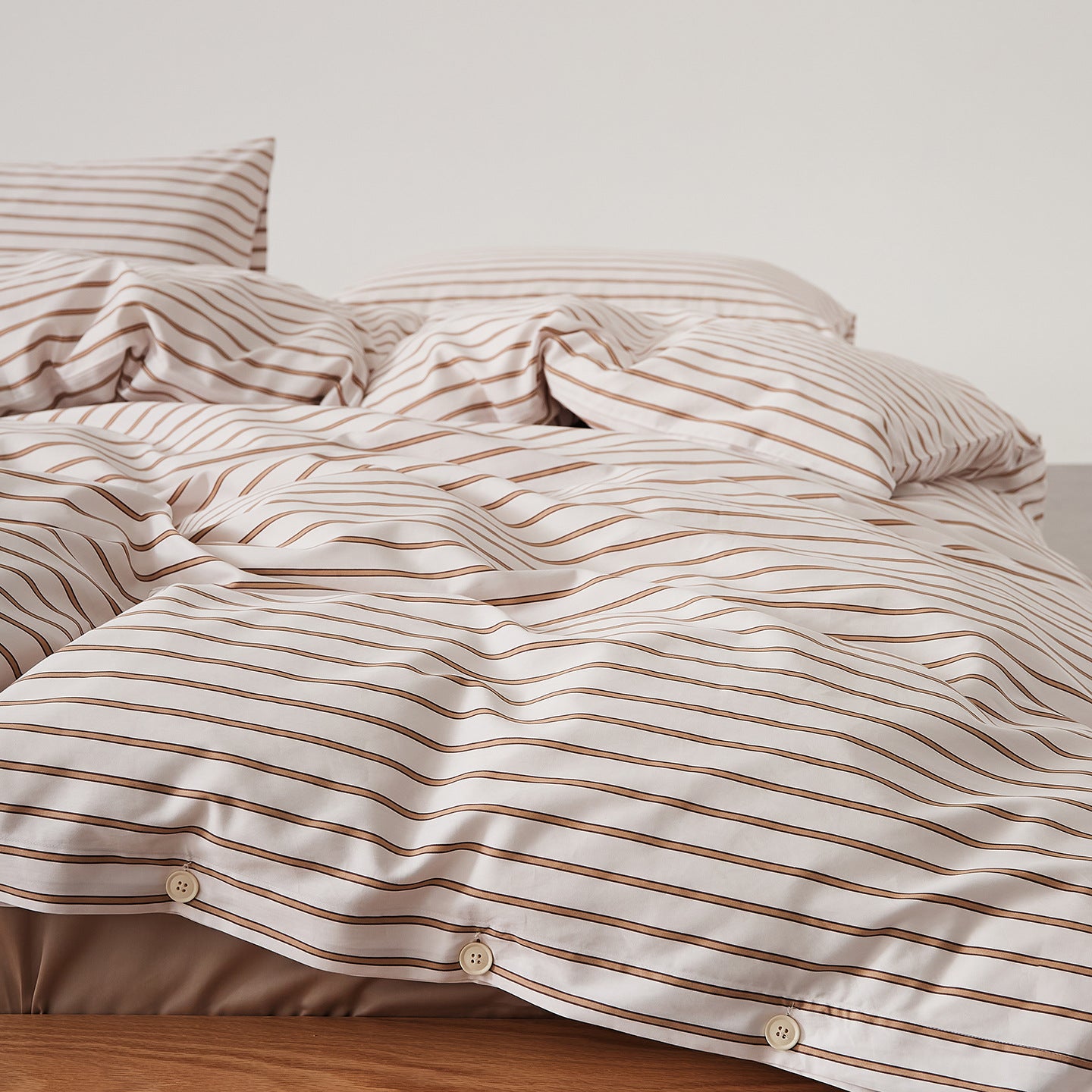 Satin Striped Cotton Bedding Set