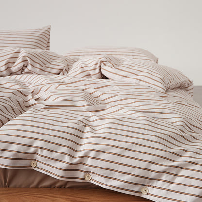 Satin Striped Cotton Bedding Set