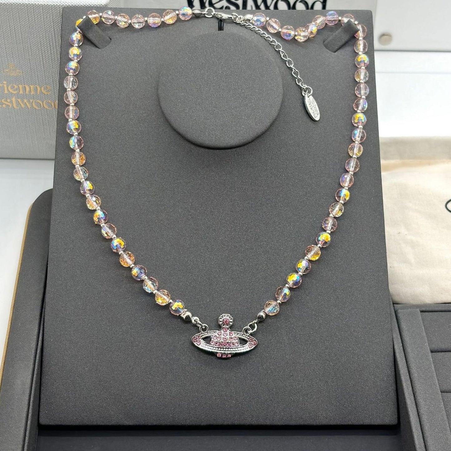 Saturn Pearl Necklace