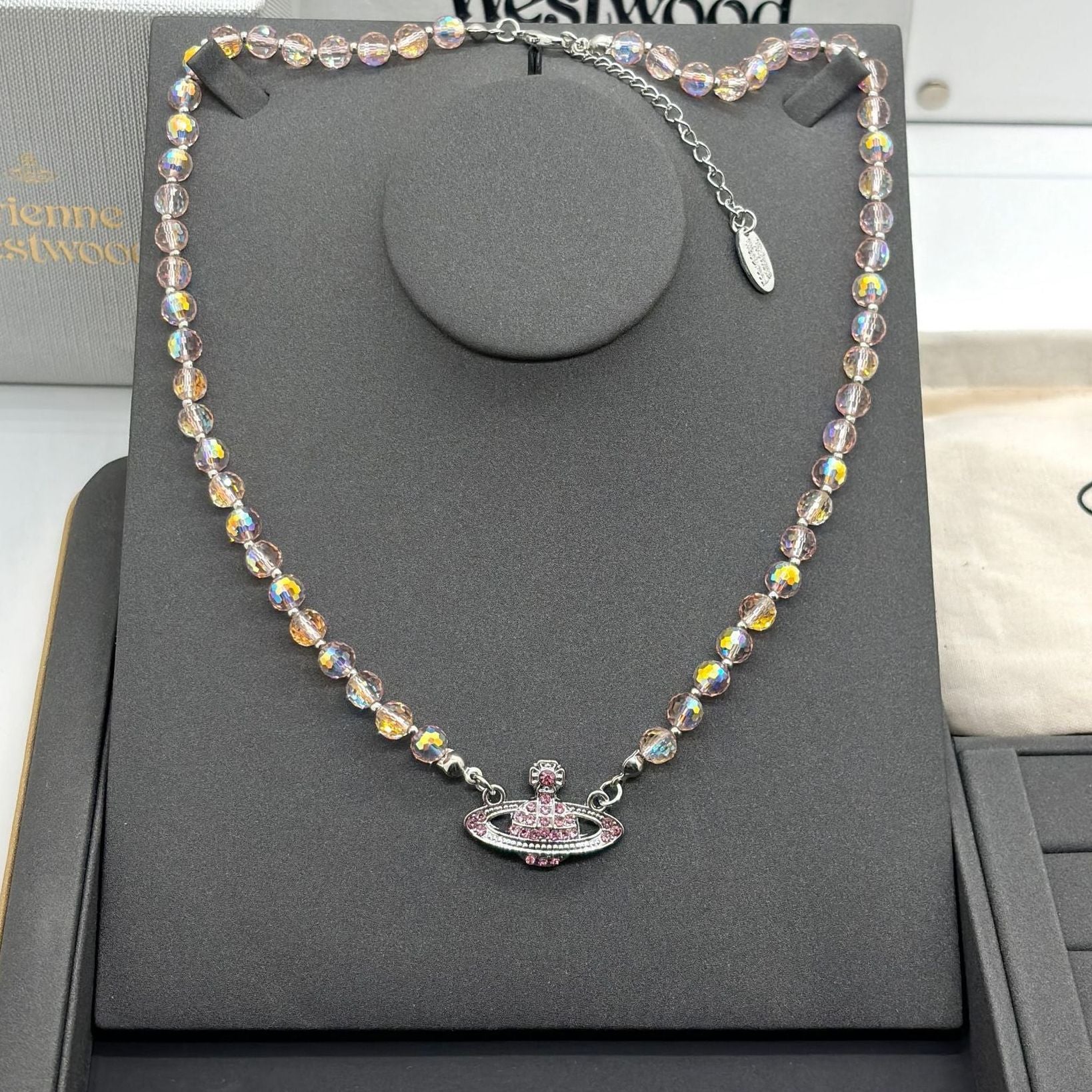 Saturn Pearl Necklace