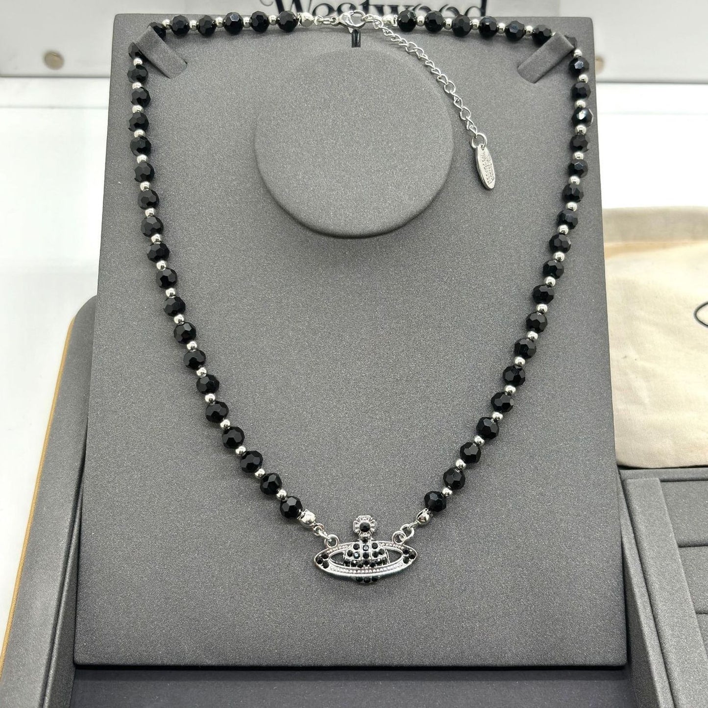 Saturn Pearl Necklace