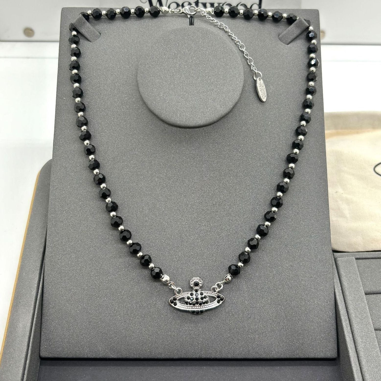 Saturn Pearl Necklace