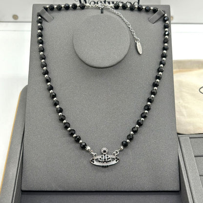 Saturn Pearl Necklace