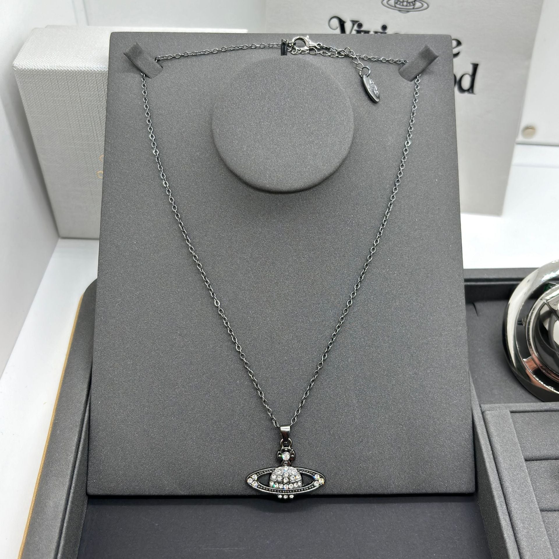 Saturn Pearl Necklace