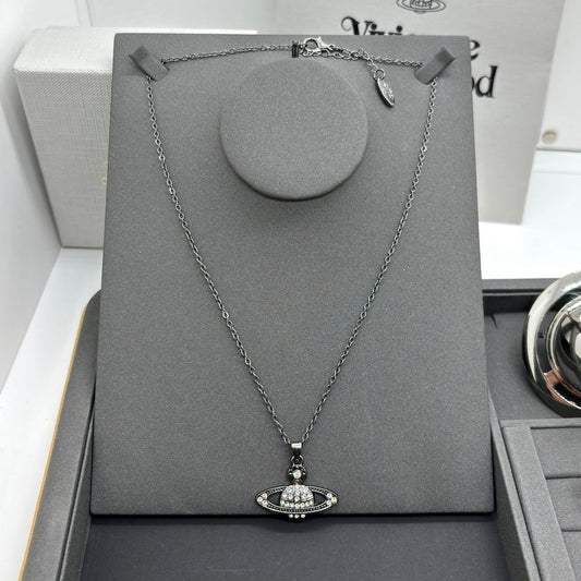 Saturn Pearl Necklace