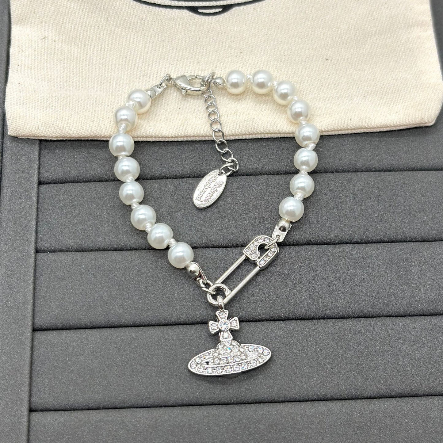 Saturn Pearl Necklace