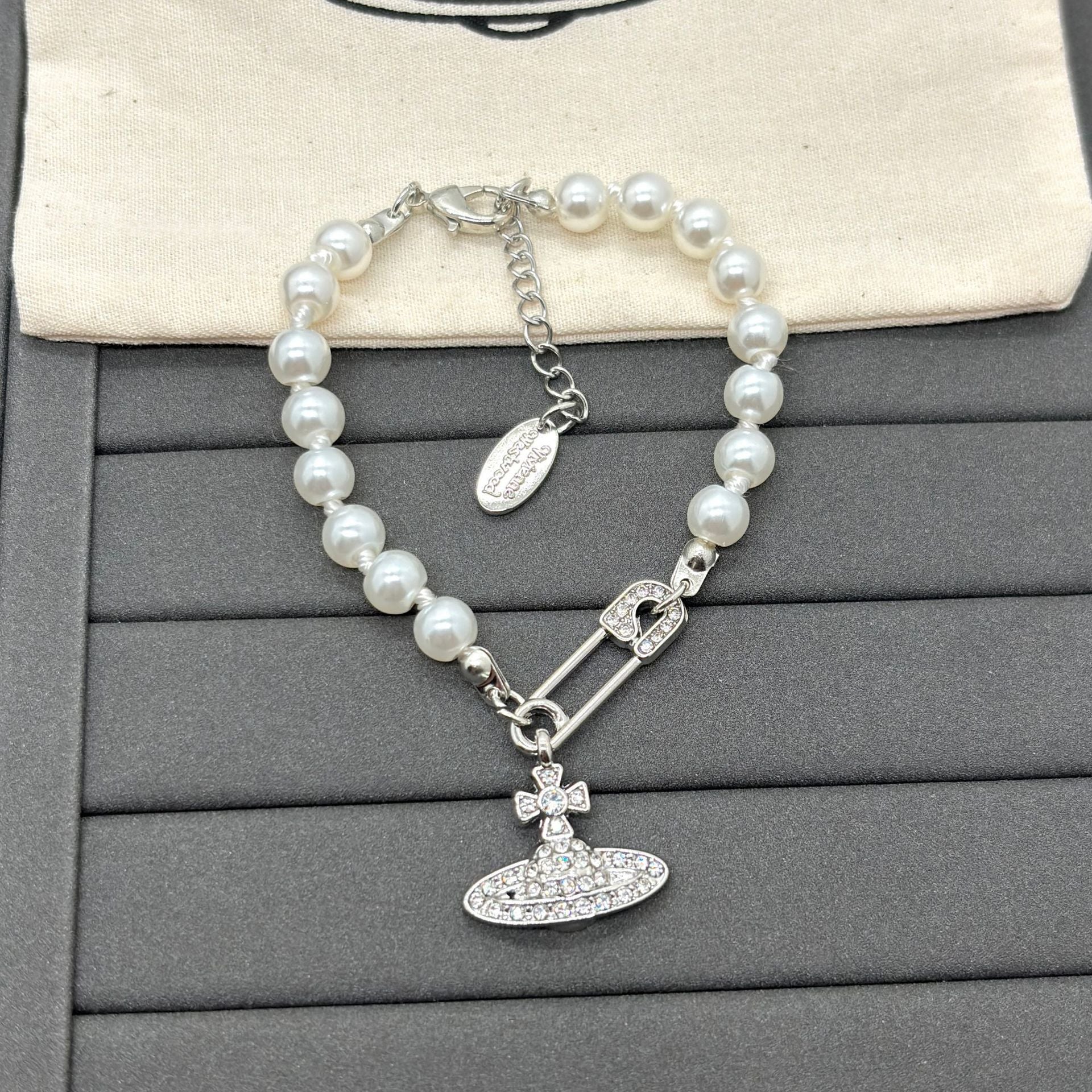 Saturn Pearl Necklace