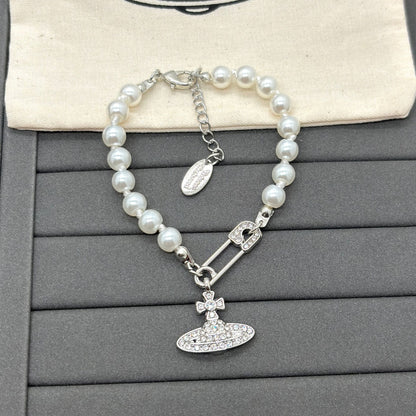 Saturn Pearl Necklace