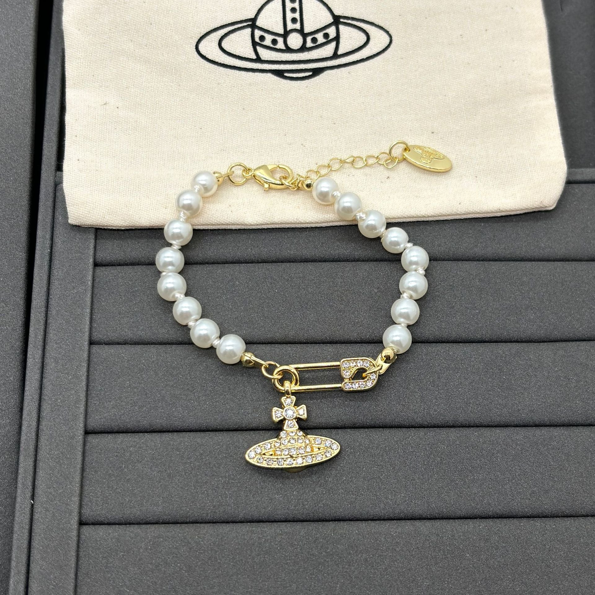 Saturn Pearl Necklace