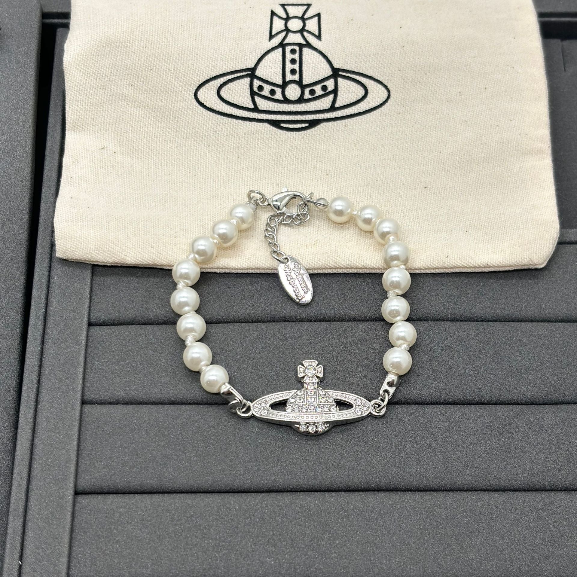 Saturn Pearl Necklace