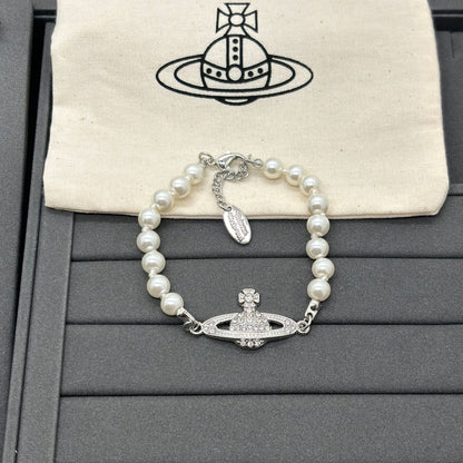 Saturn Pearl Necklace