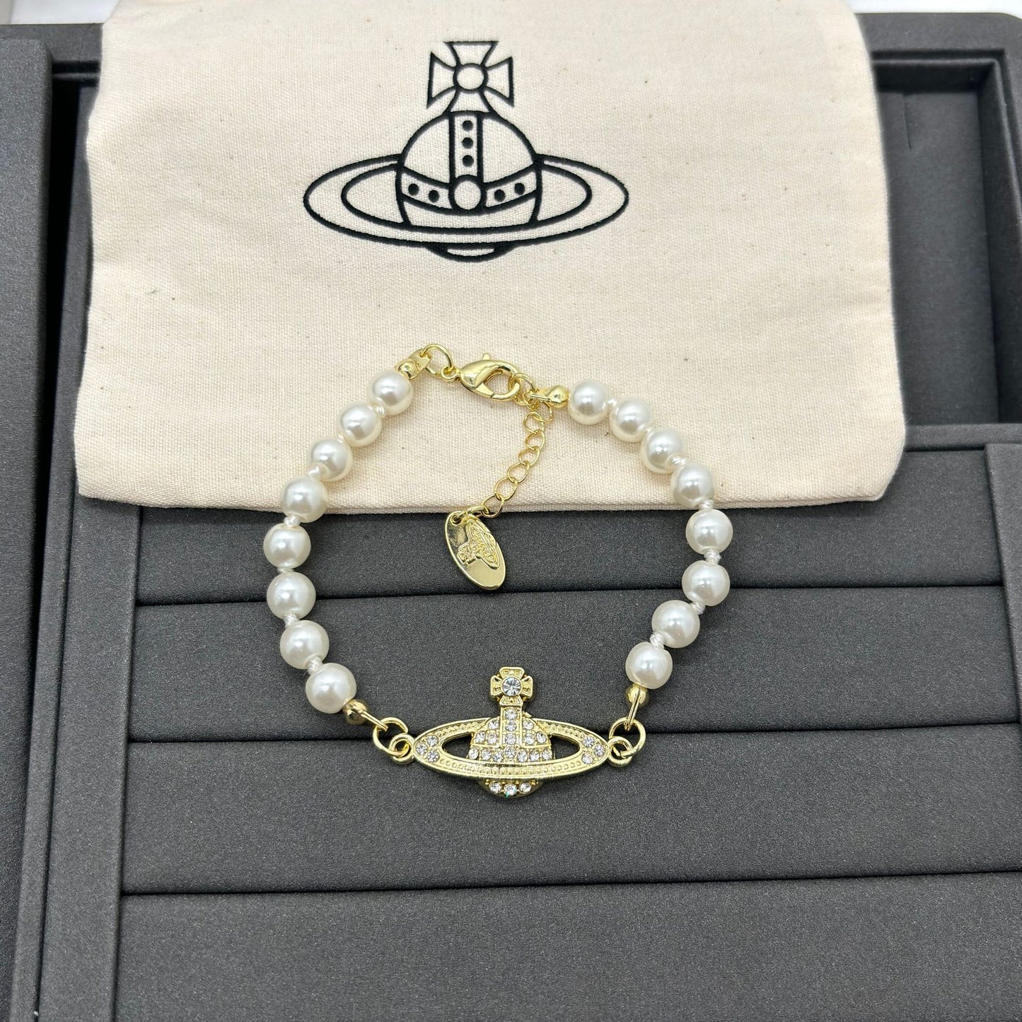 Saturn Pearl Necklace