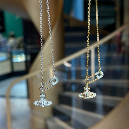 Saturn Pearl Necklace