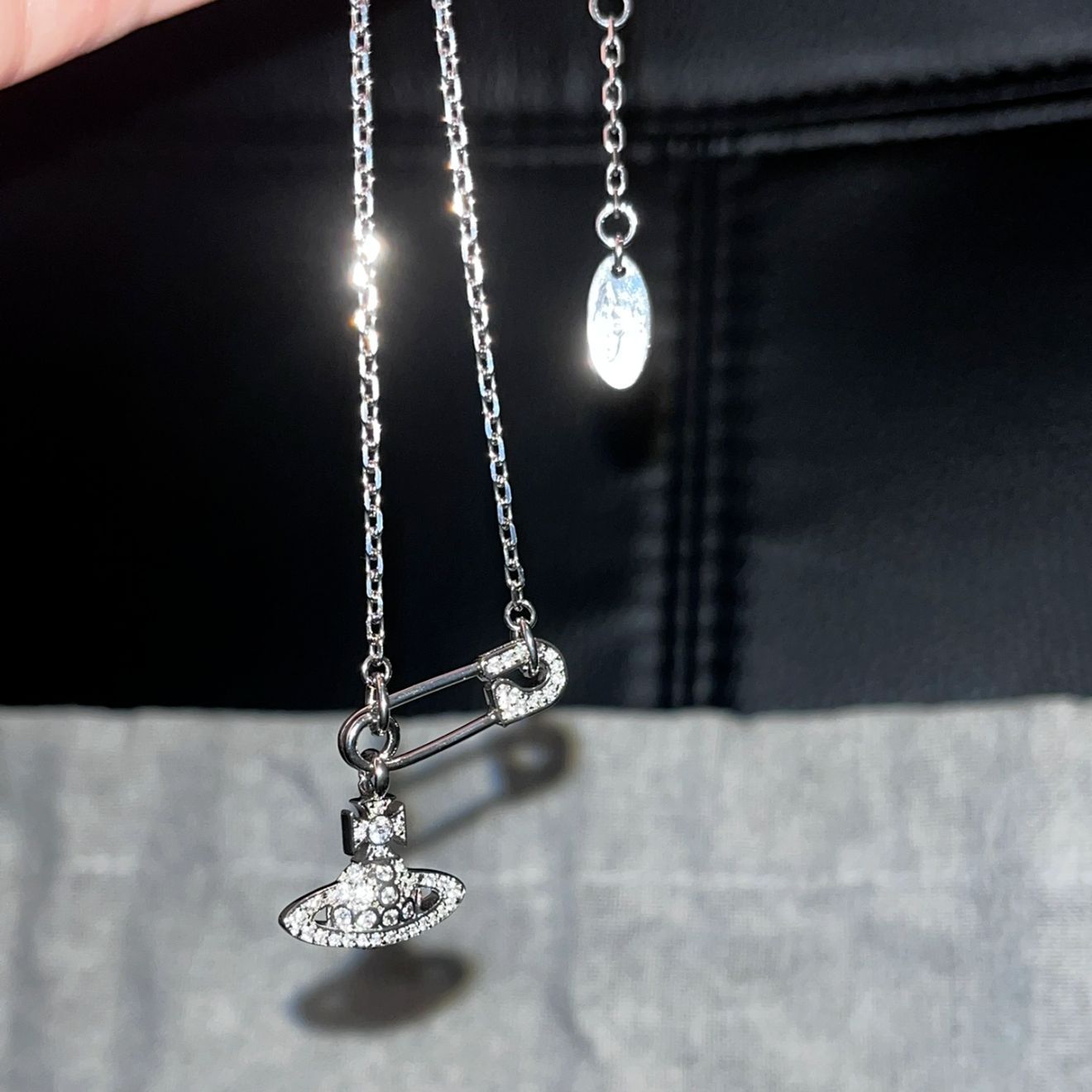 Saturn Pearl Necklace
