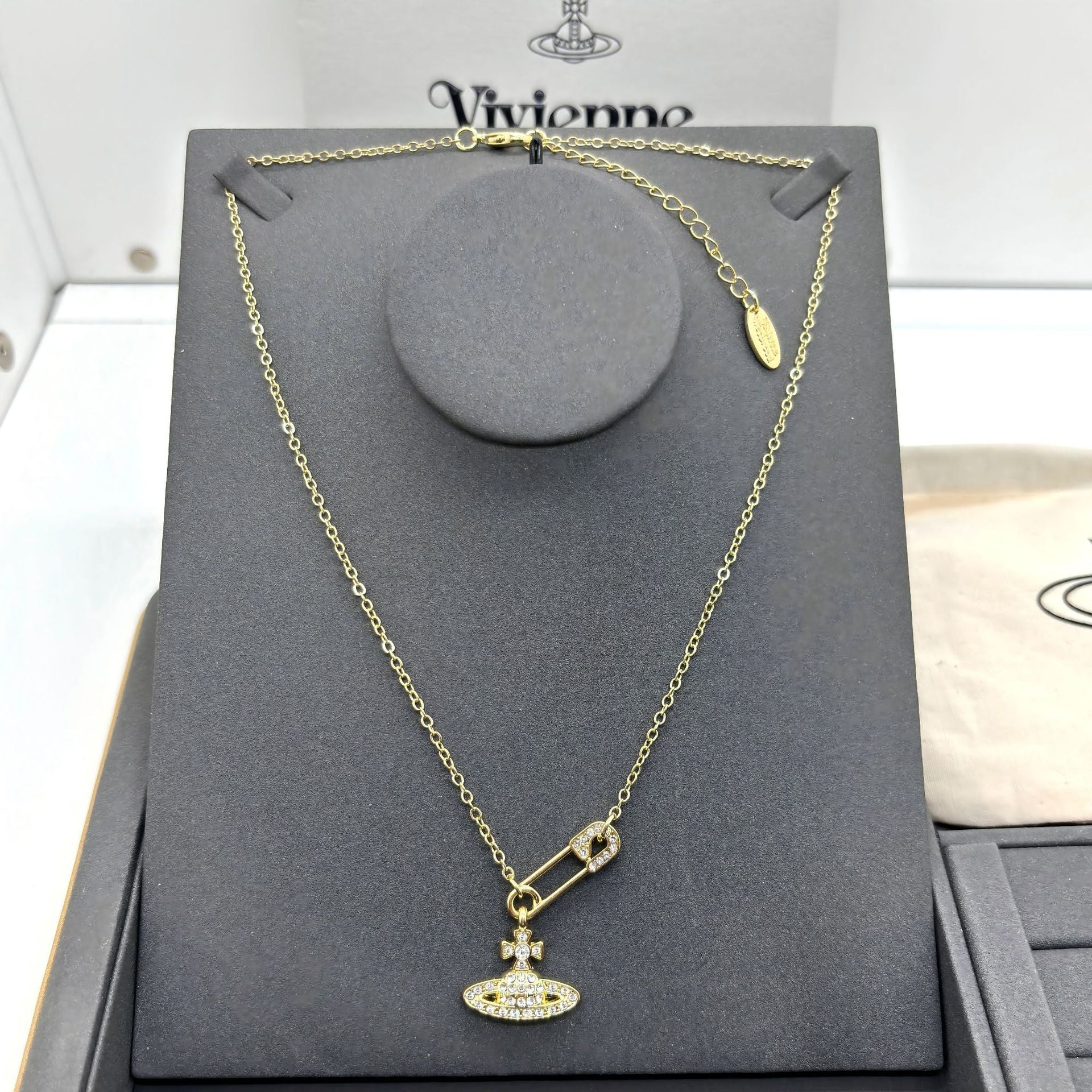 Saturn Pearl Necklace