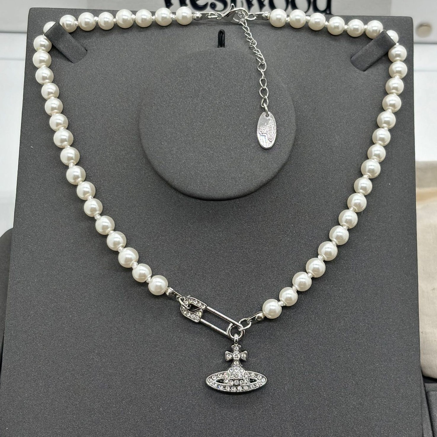 Saturn Pearl Necklace