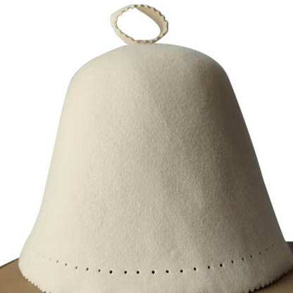 Sauna Hat Natural Wool Seamless Thermal Insulation