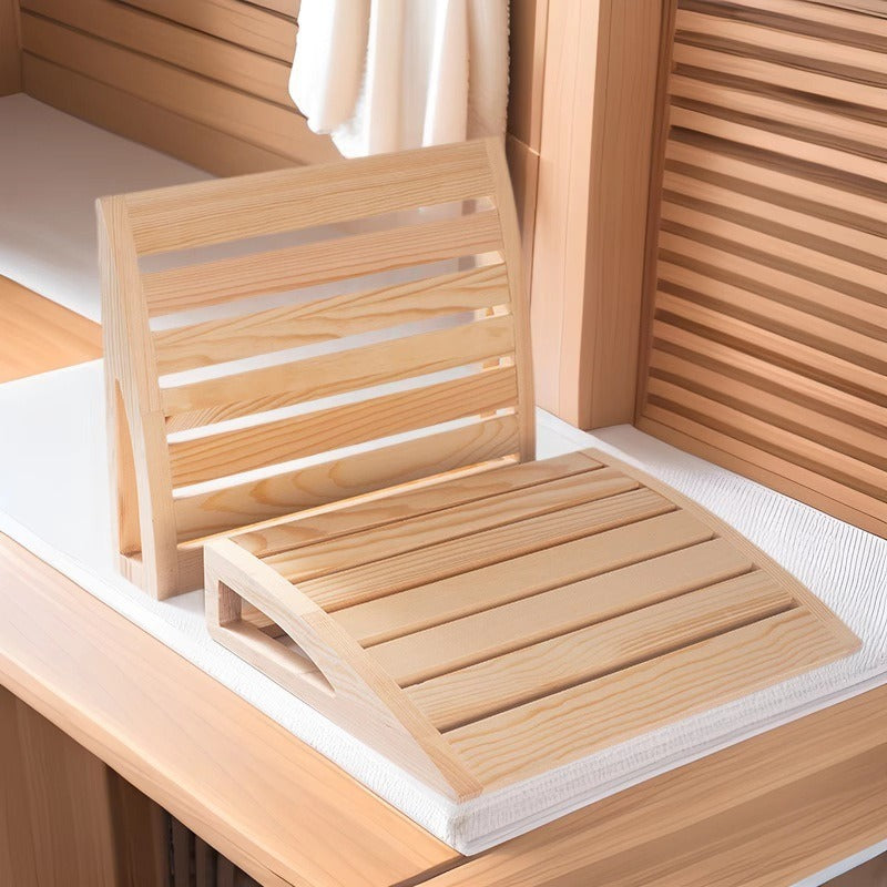 Sauna wooden pillow