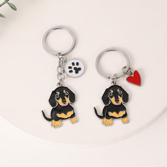 Sausage Corgi keychain pendant