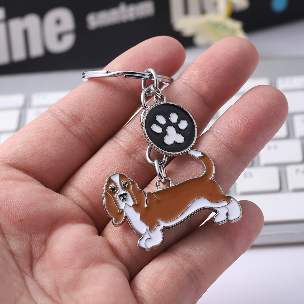 Sausage Corgi keychain pendant