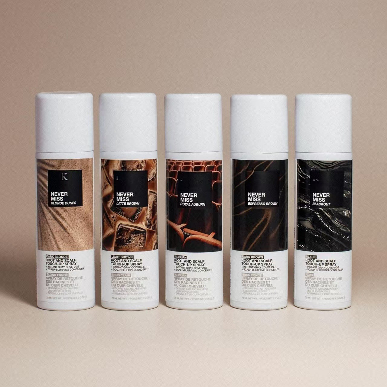 Scalp color touch-up spray
