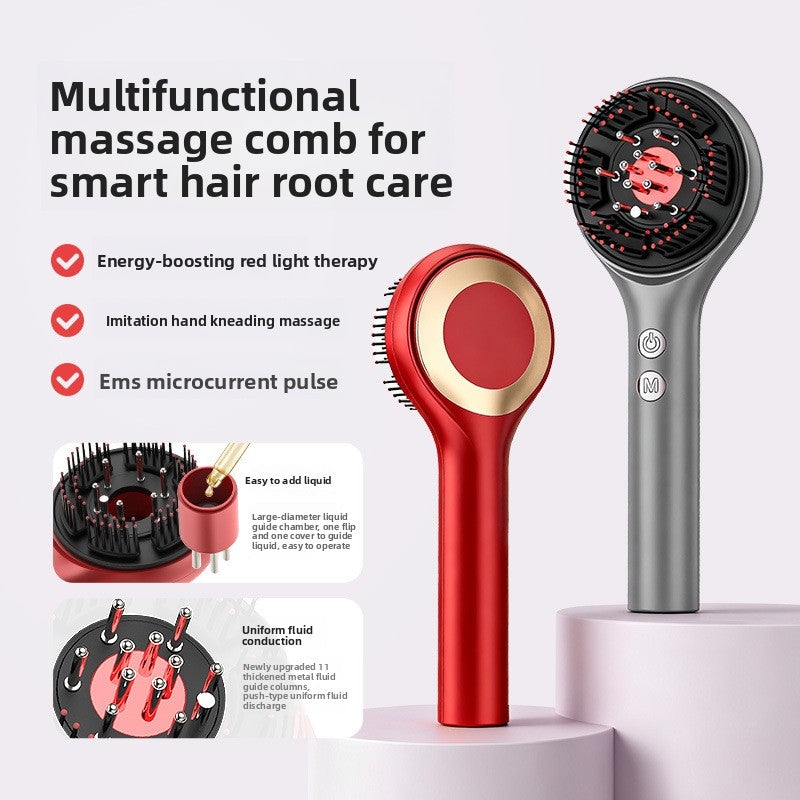 Scalp Massager Comb with Red Light Therapy