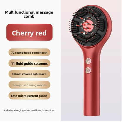 Scalp Massager Comb with Red Light Therapy