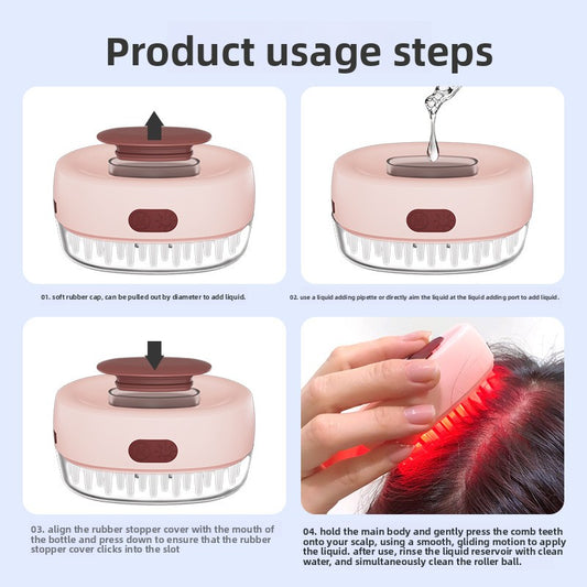 Scalp Massager Comb with Red Light Therapy