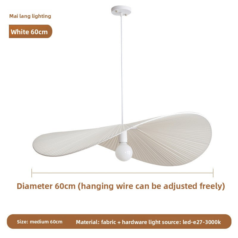 Scandinavian Fabric Rattan Chandelier