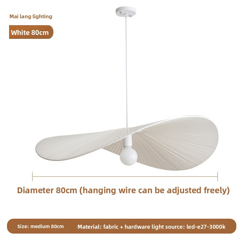 Scandinavian Fabric Rattan Chandelier