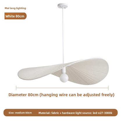 Scandinavian Fabric Rattan Chandelier