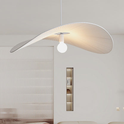 Scandinavian Fabric Rattan Chandelier