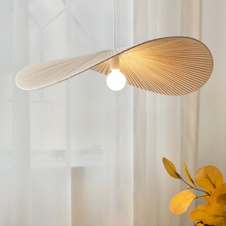 Scandinavian Fabric Rattan Chandelier