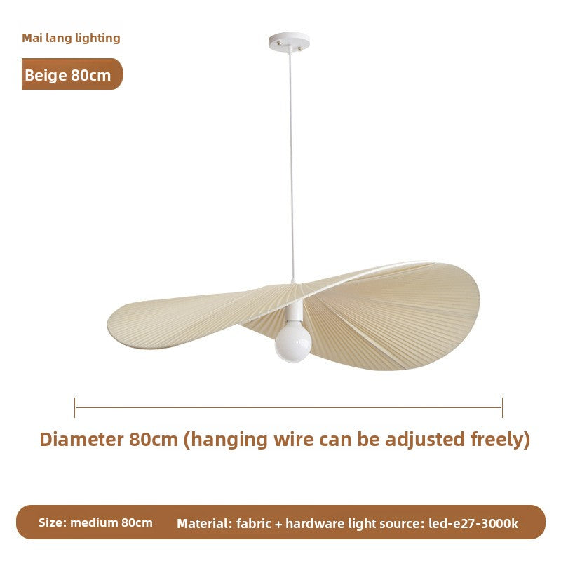 Scandinavian Fabric Rattan Chandelier