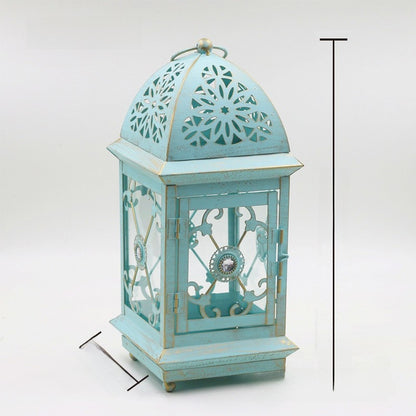 Scandinavian Iron Cut-Out Candle Holder Table Lamp