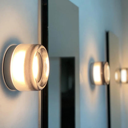 Scandinavian Normcore Glass Wall Lamp Designer Aisle Bedroom Bedside Atmosphere Lamp Creative Bathroom Led Mirror Headlight