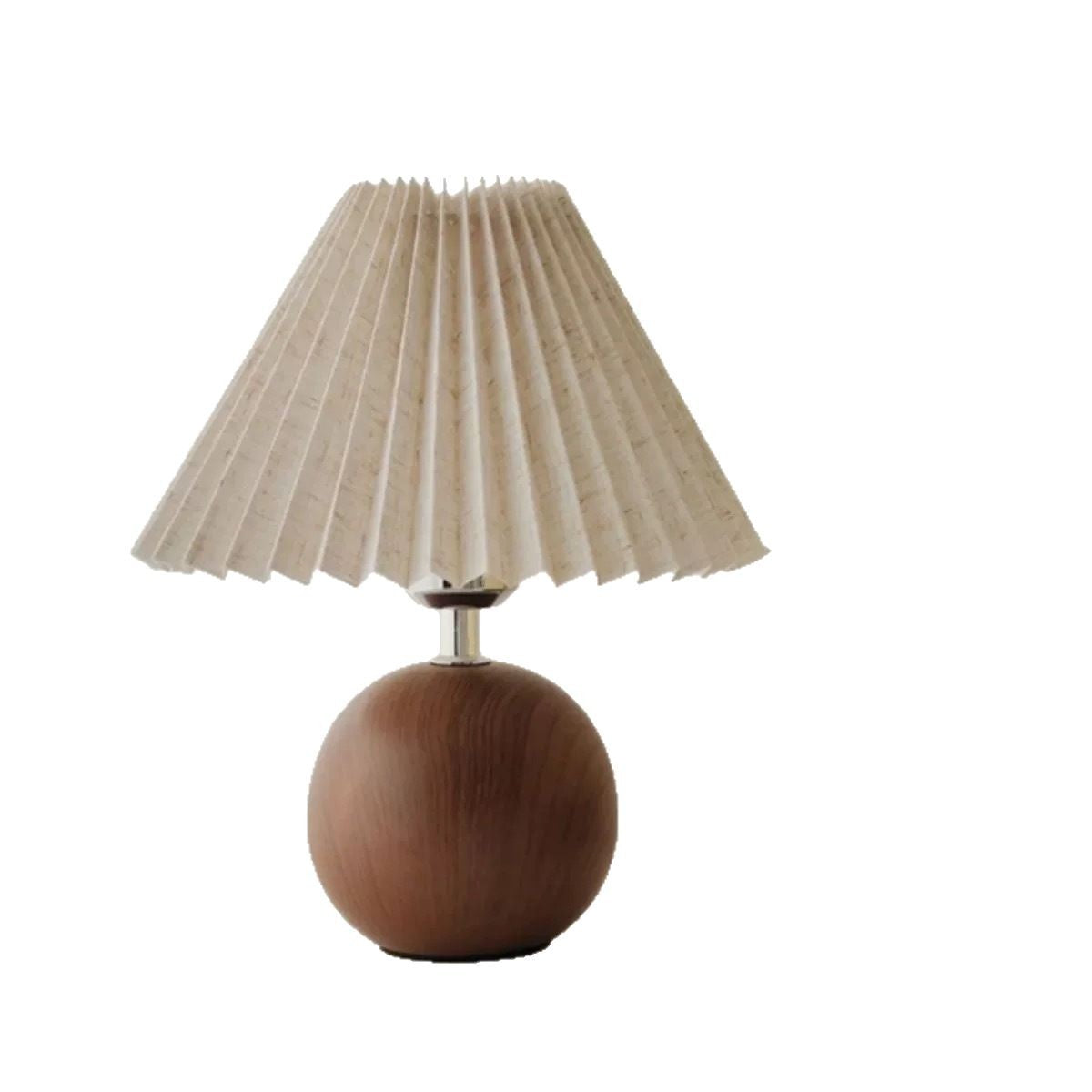 Scandinavian Pleated Table Lamp with Adjustable LED Light